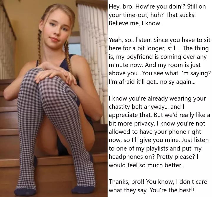 Chastity Fantasy: Caption 272. Timeouts are a bitch, ain't they.