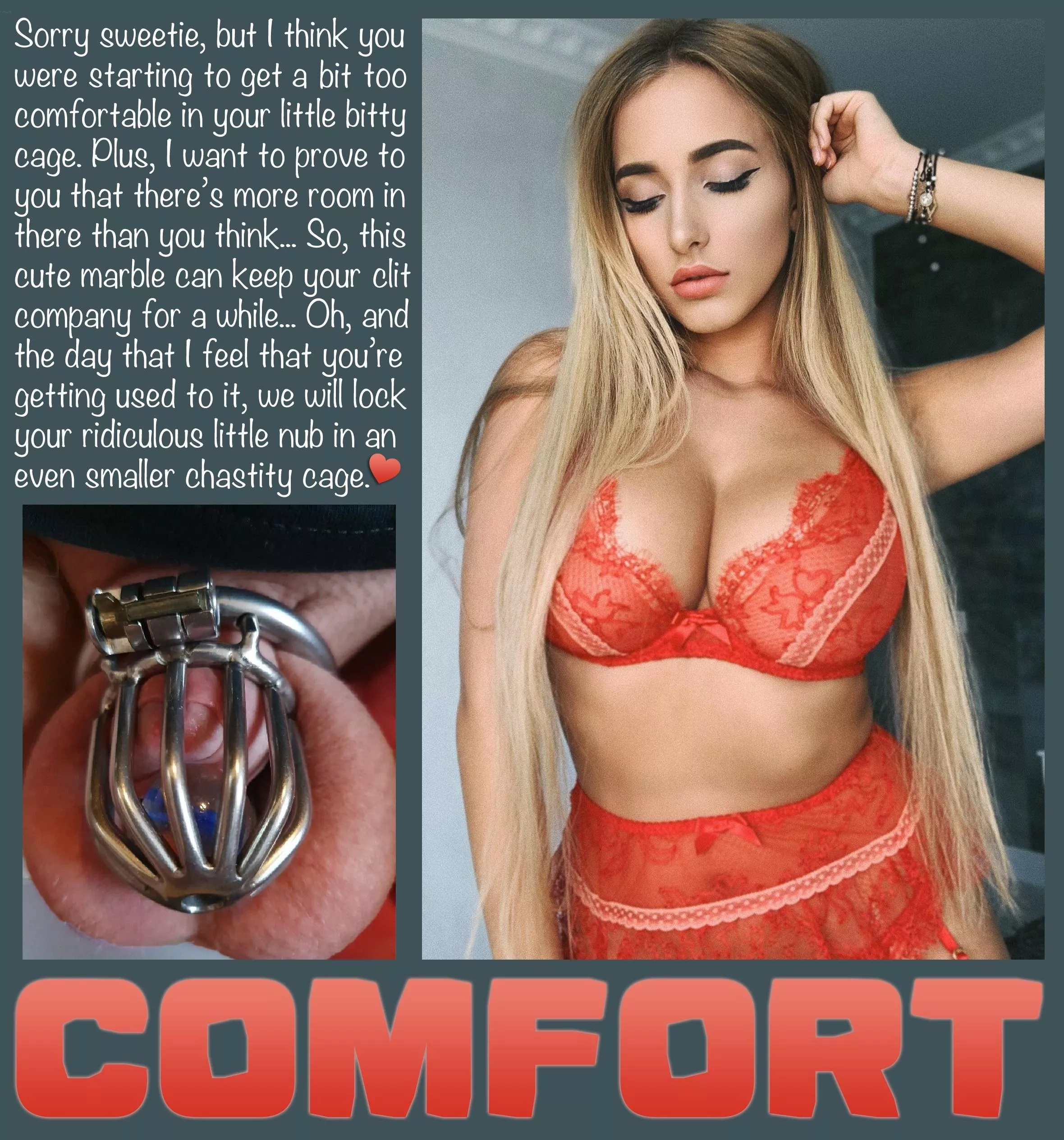 COMFORT [chastity] [femdom] [shrinking]
