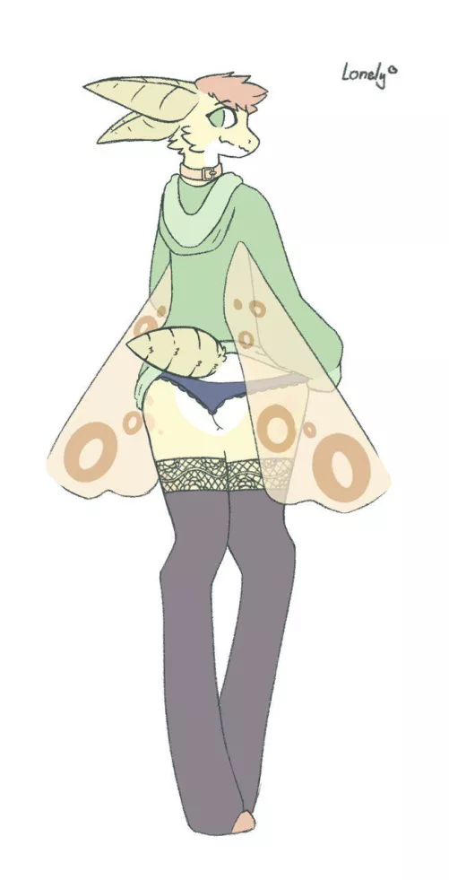 Hes a little shy (My OC Drawn by LonelyDrawsNSFW On Twitter)