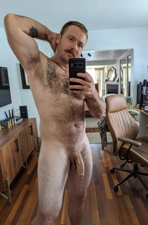 The strip down after work.