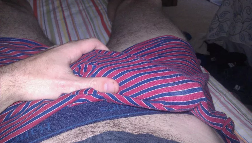 These boxers can barely contain my cock