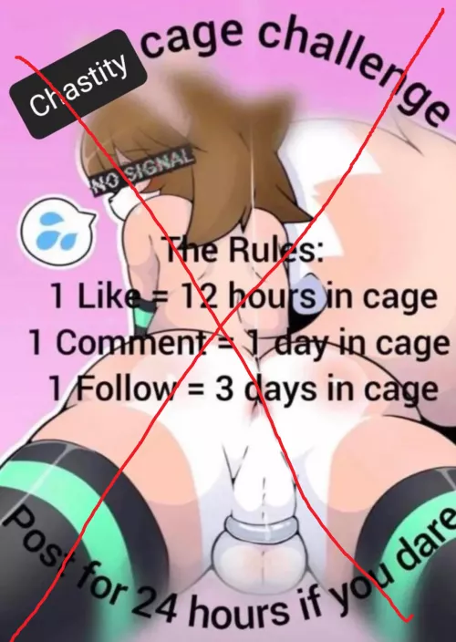 Anyone posting the Chastity/Sissy Challenge and asking for votes/comments will be banned for 1 week.