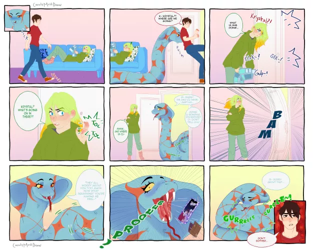 {image} {comic} Hello! Lobsterman103 commissioned me a few months ago to do this minicomic, His characters are so incredible! I love drawing them ❤️ (COMMISSIONS OPEN)