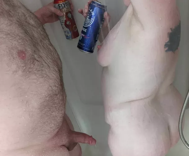 It's a little bit past international beer day, but heres a blackberry surge and an elysian full contact