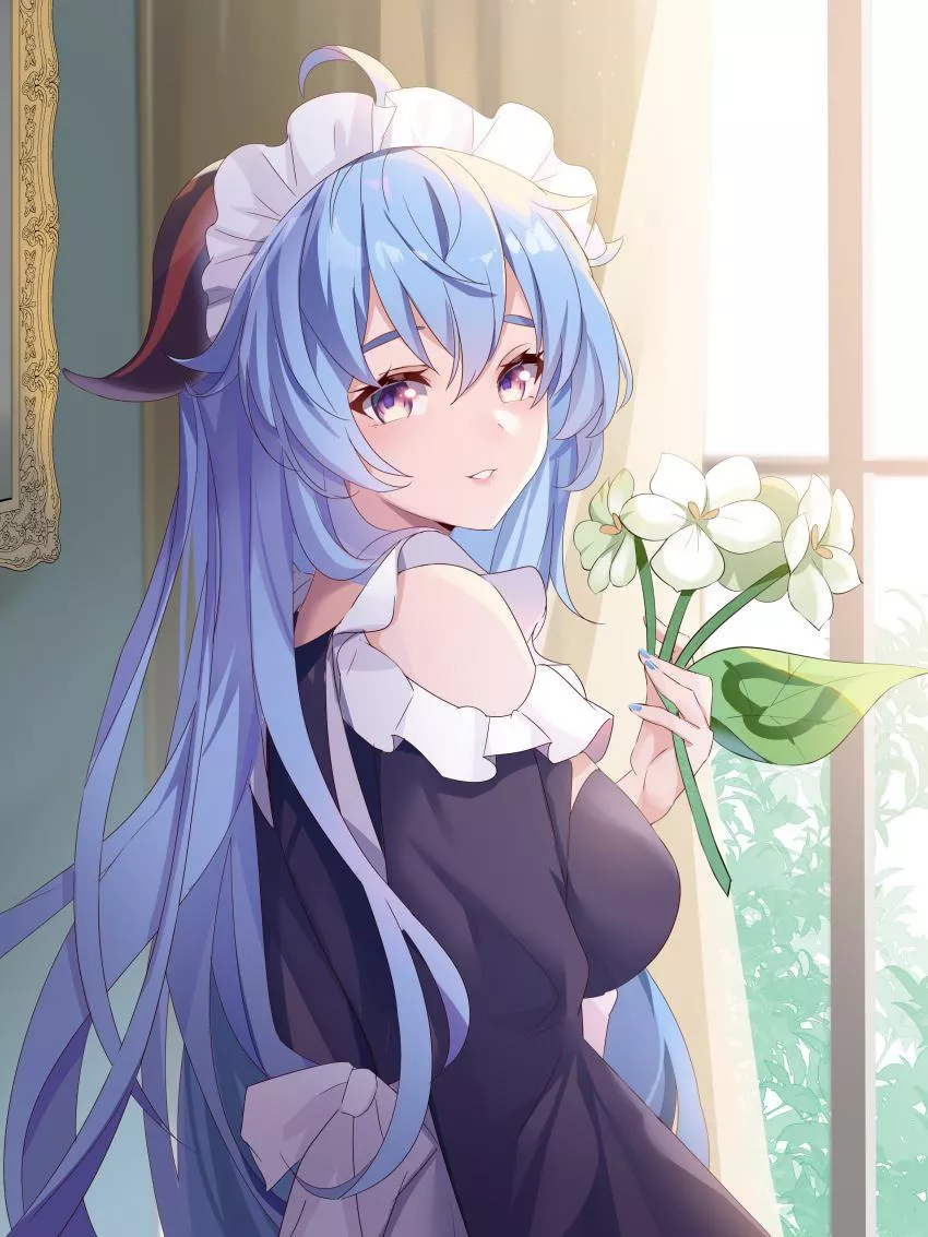 Maid Ganyu have a snack