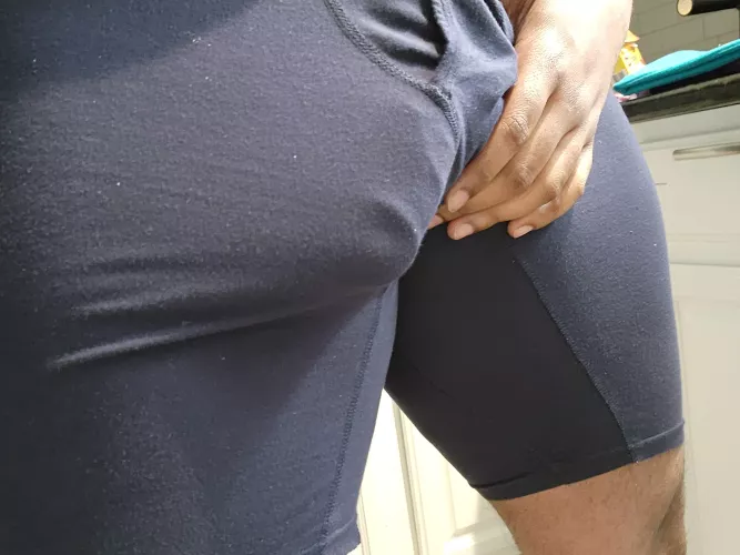 My cock outline in the morning light