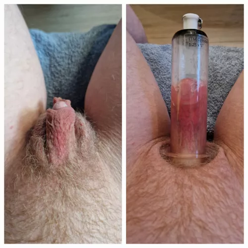 Pumping my FtM Dick