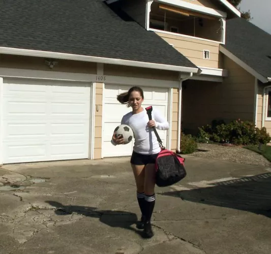 Remy off to soccer practice...