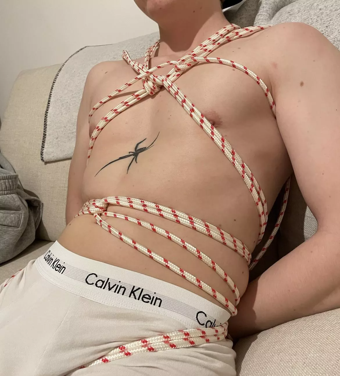 tied up and forced to pee and cum in my pants
