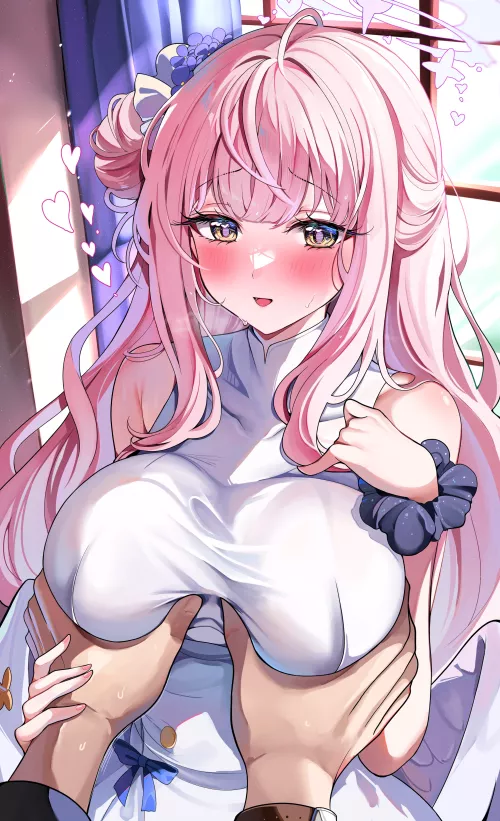 Touching MIKA's Oppai [Blue Archive]