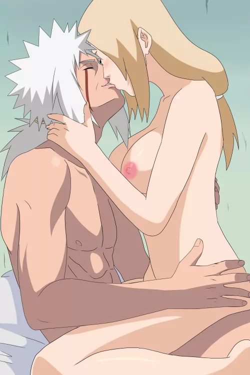 Tsunade and Jiraiya kiss and make love