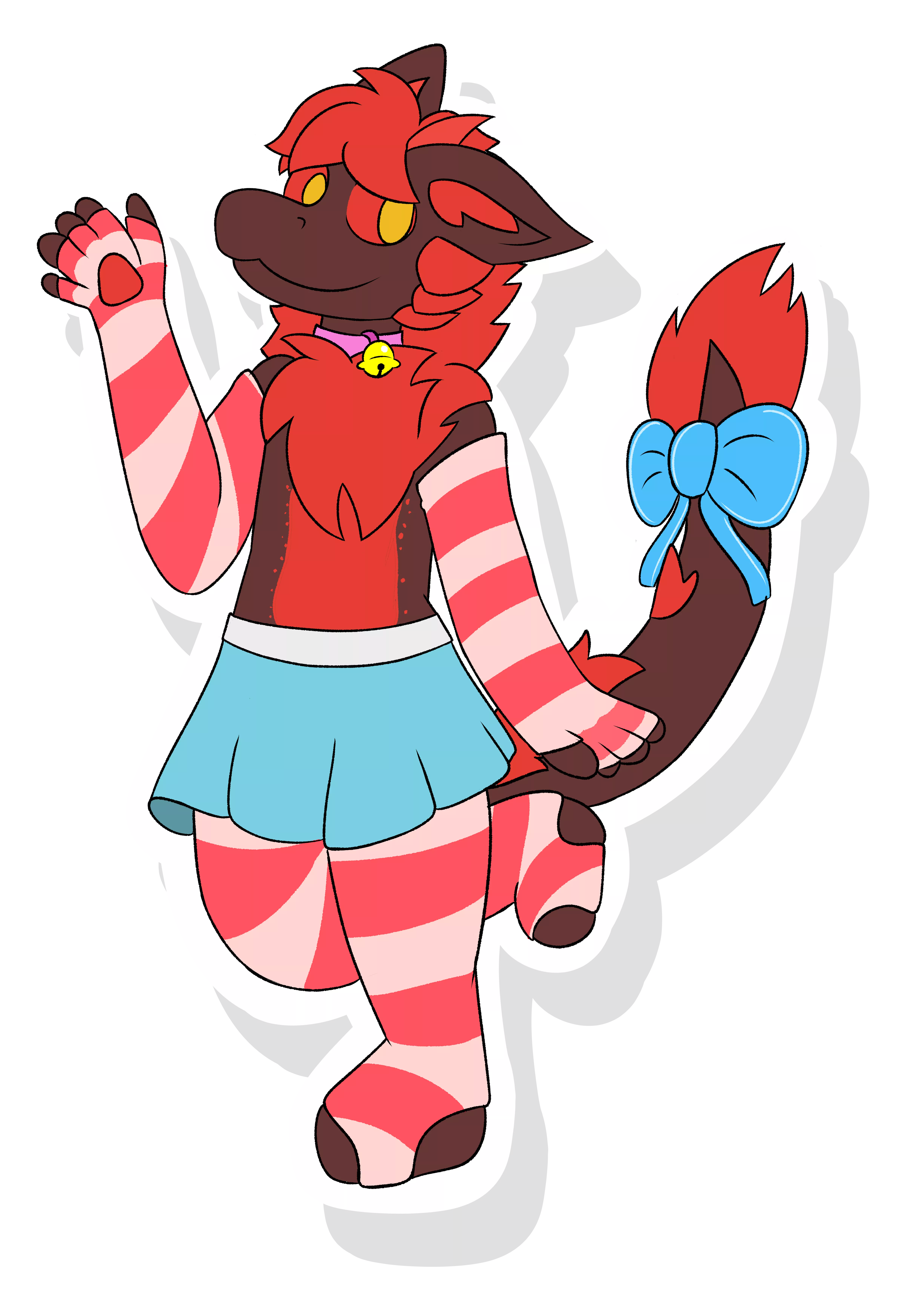 A friend OC in feminine clothing. Cause he dared me to