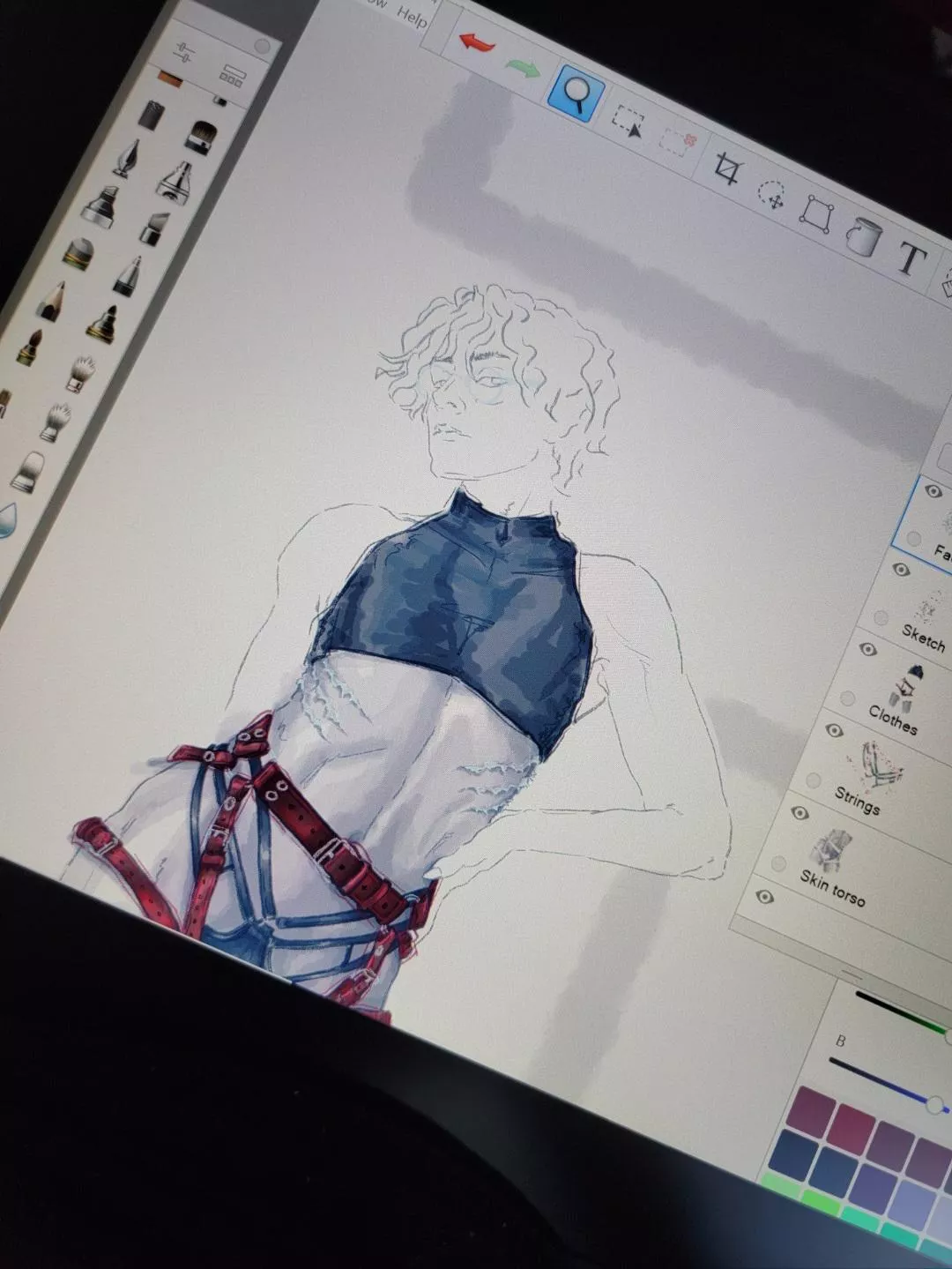 Doodle of my current PC. Not finished, probably never be.