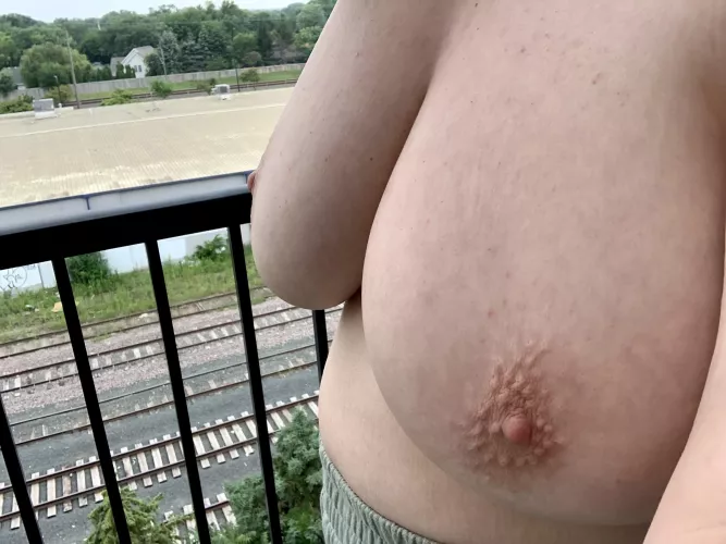 Enjoying the balcony