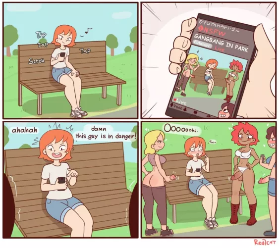 Getting gangbanged by futas