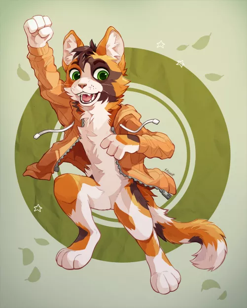 How about this feline creature? 😺 (art by me)