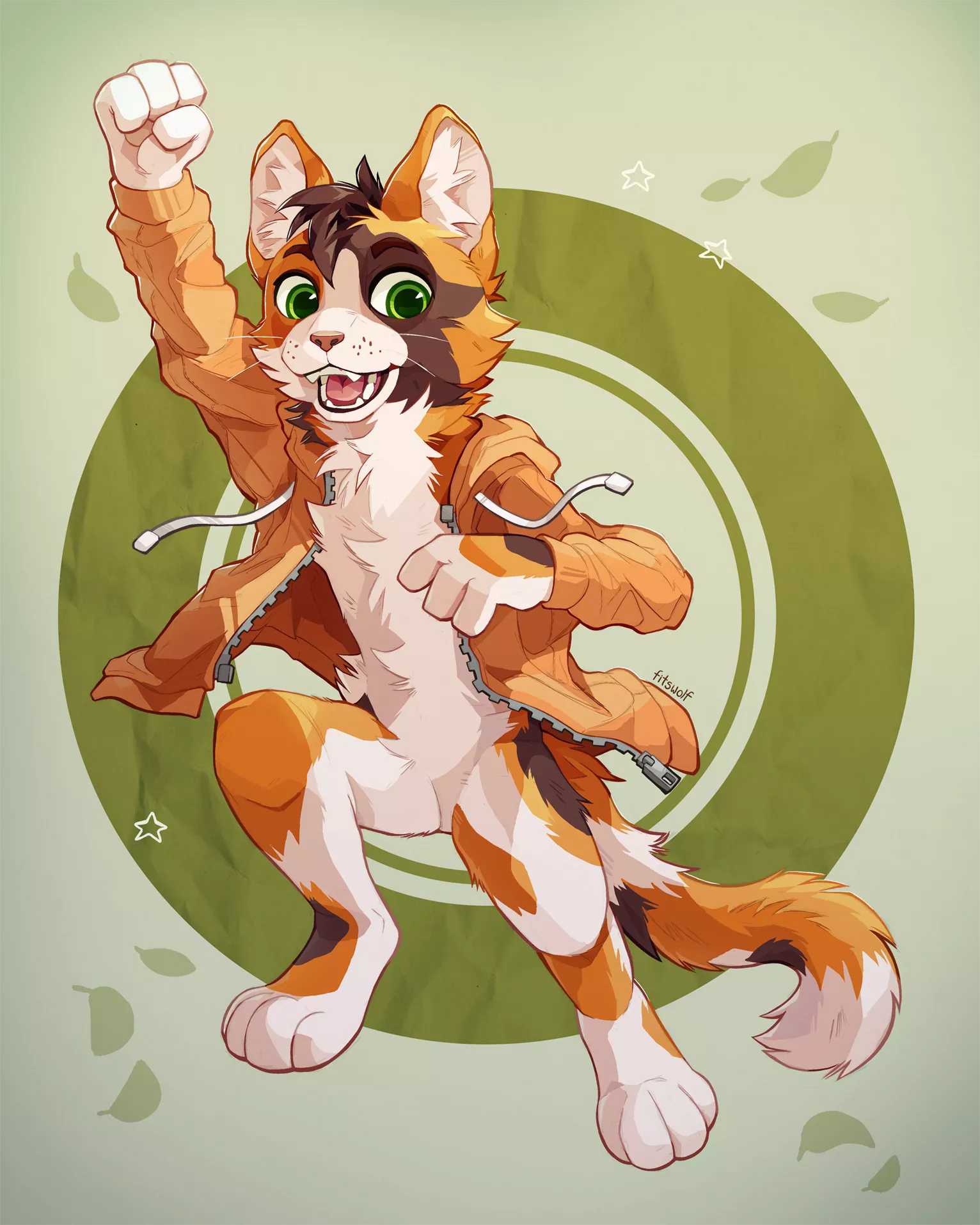 How about this feline creature? 😺 (art by me)