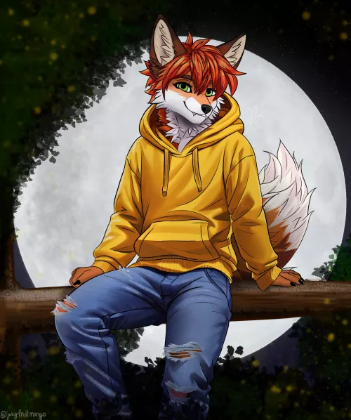 I drew a fox in a tree!!! (Follow me on Twitter at @juicyfruitmango!!)