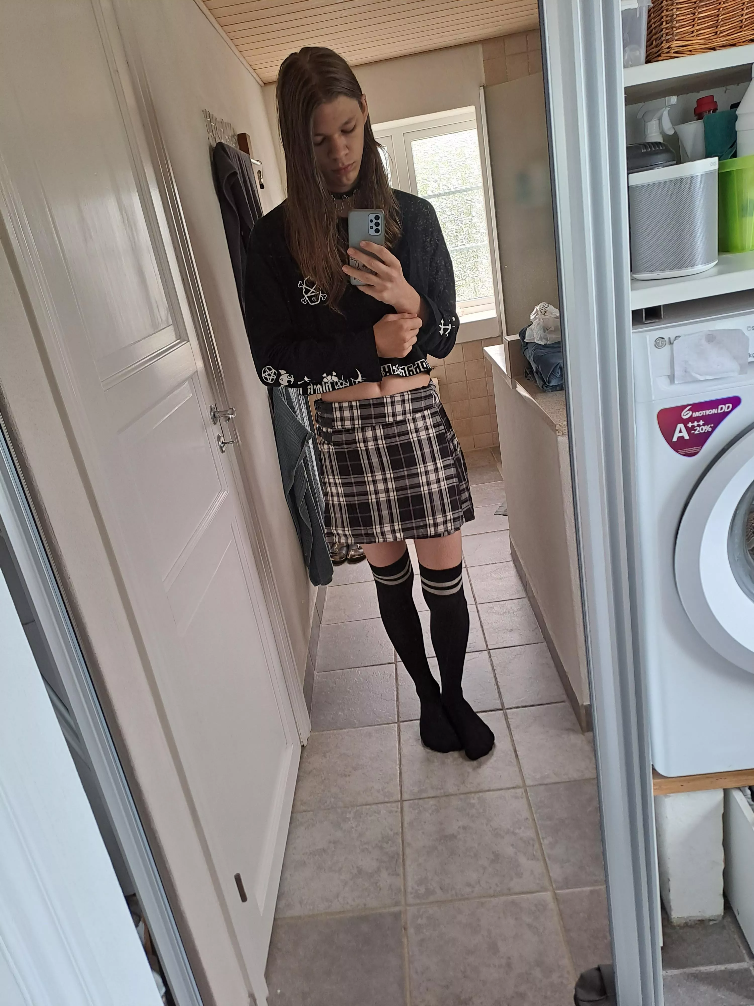 My first time posting myself in my femboy outfit (sorry im not very good at taking pictures)