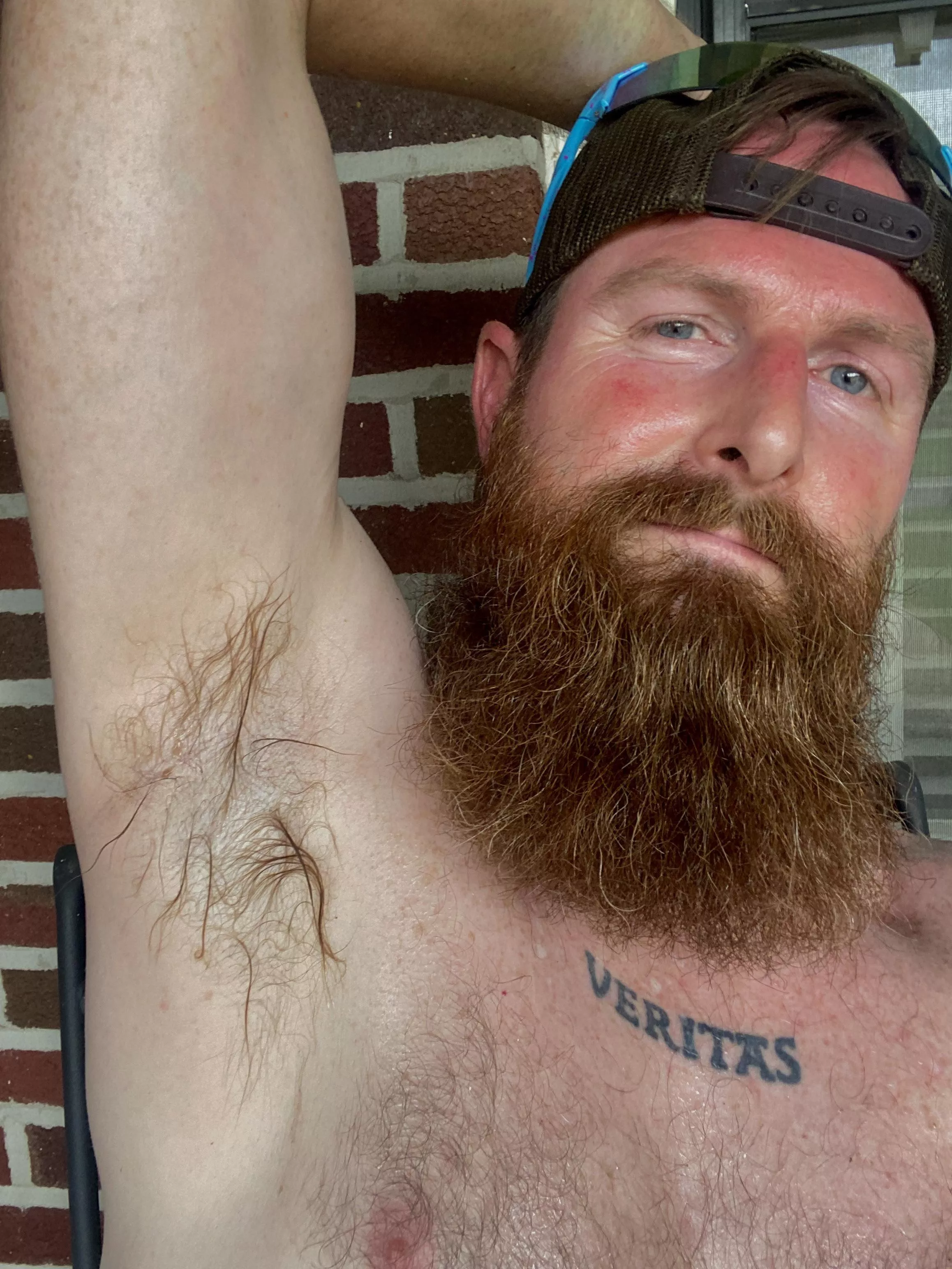 My pits [42] after yard work in +100 degree heat