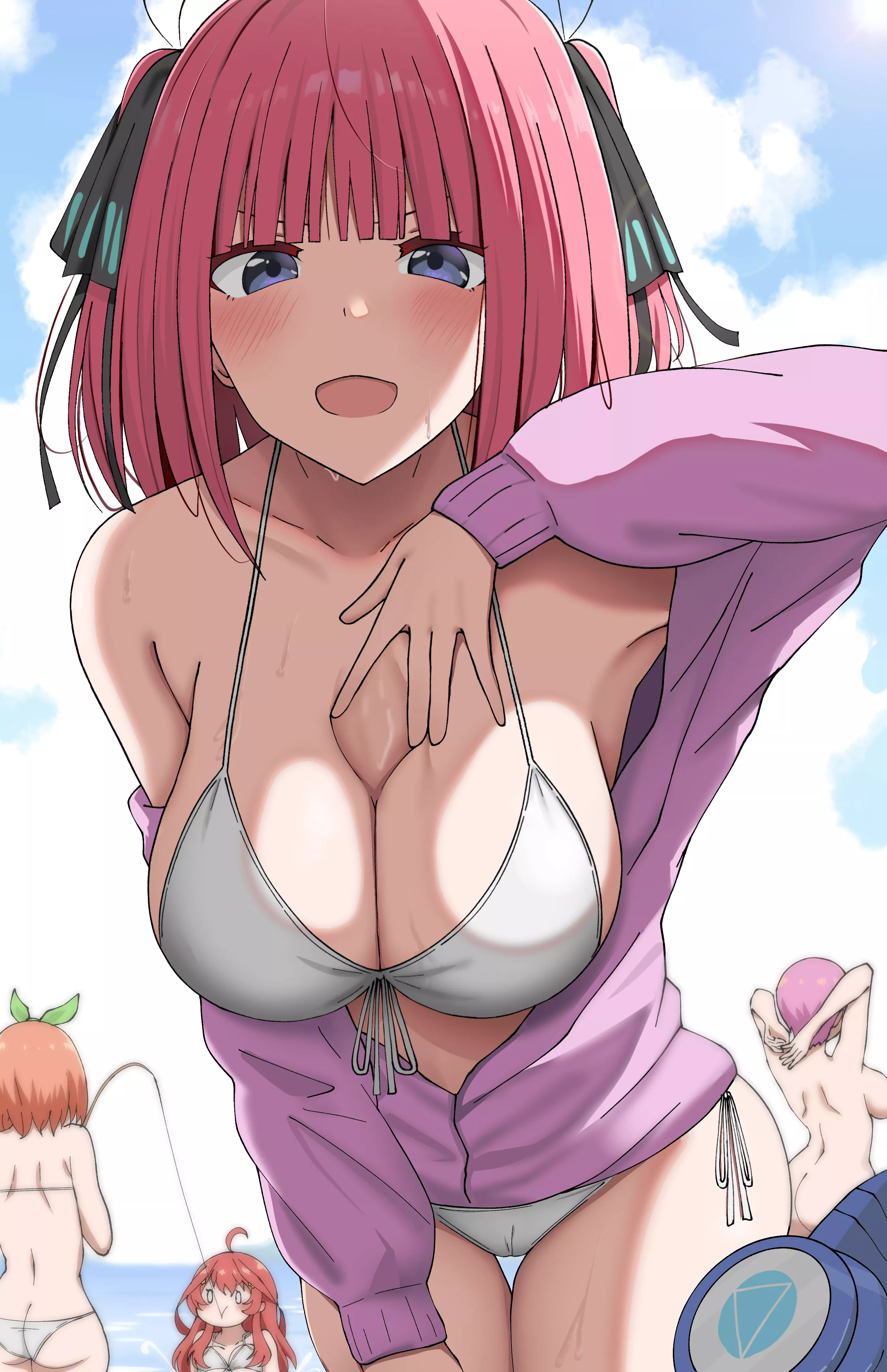 Nino Showing Her Sweaty Breasts (Quintessential Quintuplets)