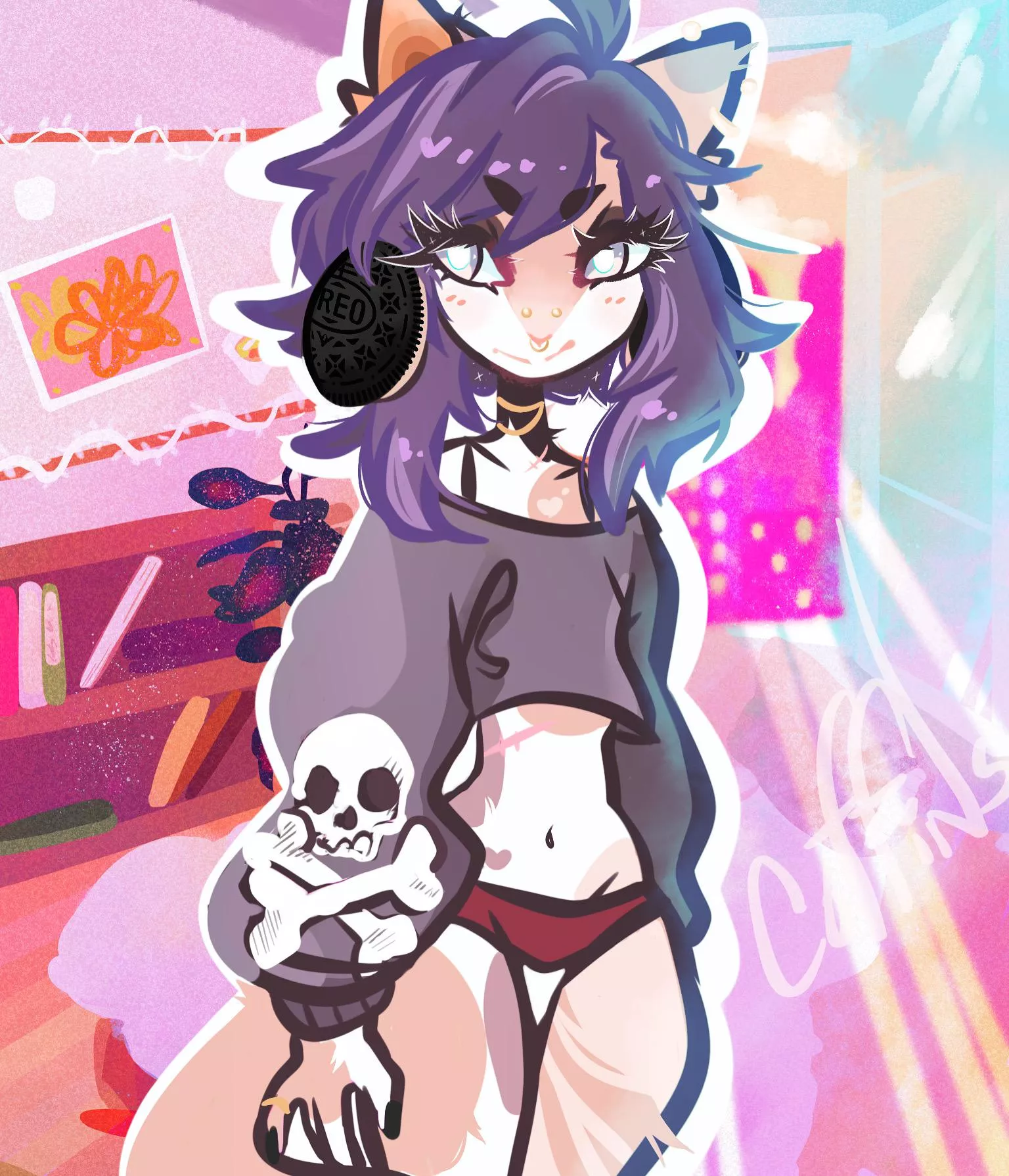 OC in a new style. What should her gf look like? c: