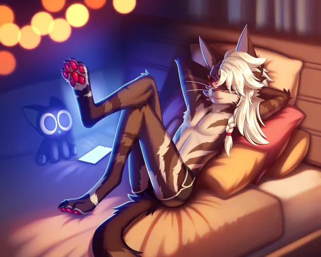 Paws up! (Art by me @grimspore)