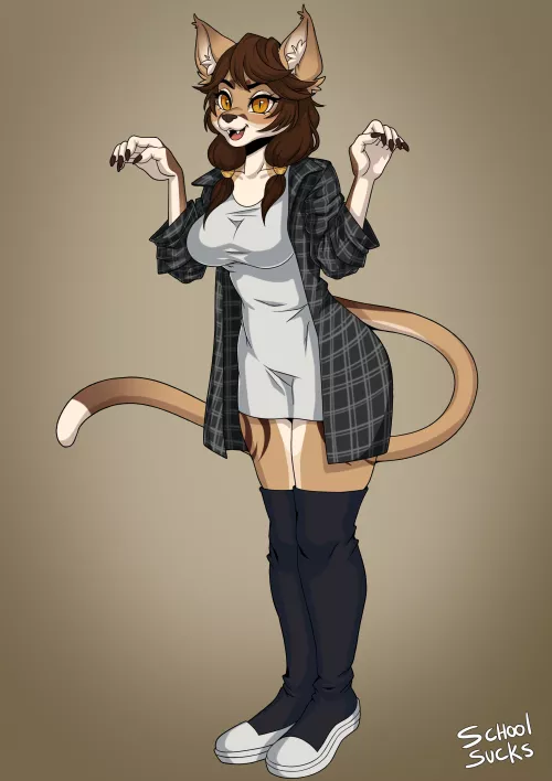 Rawr!! Latest comm ^ ^ (art by me)