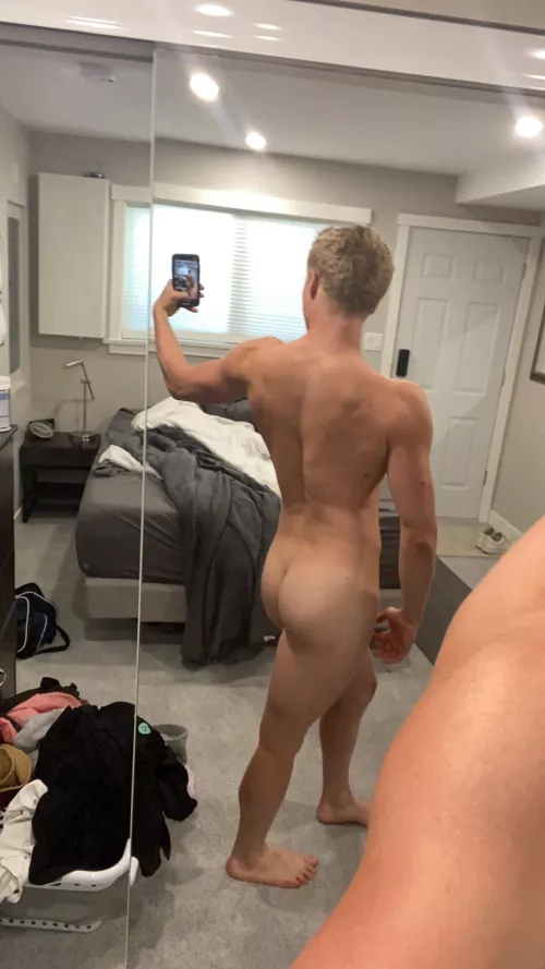 The ass of a college soccer player / lifter
