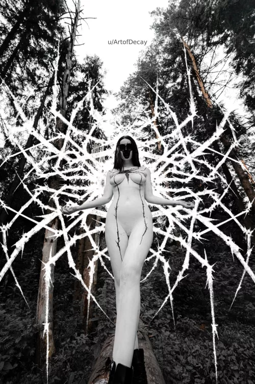 Anti-Venom cosplay model Kate-Zvkvt photo Roycoreroy body painting ArtofDecay