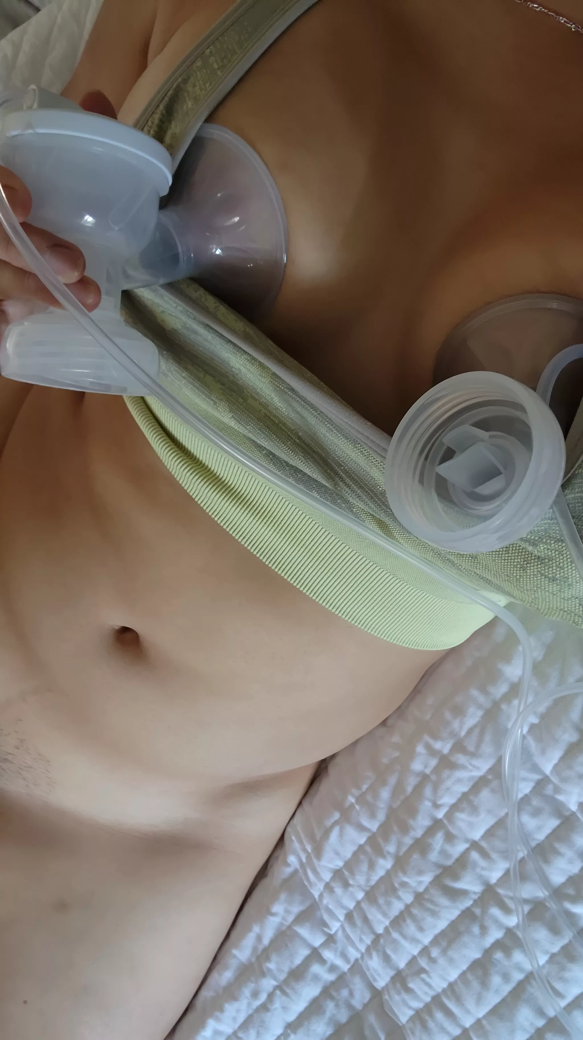 Can't wait to be bred for real so I can produce milk and have a baby attached instead of this pump..