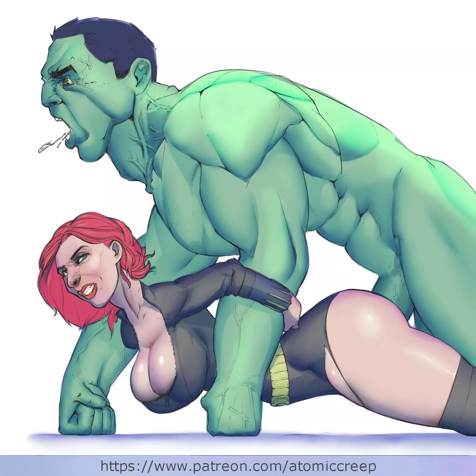 Hulk and Black Widow (atomiccreep) [Marvel Comics]