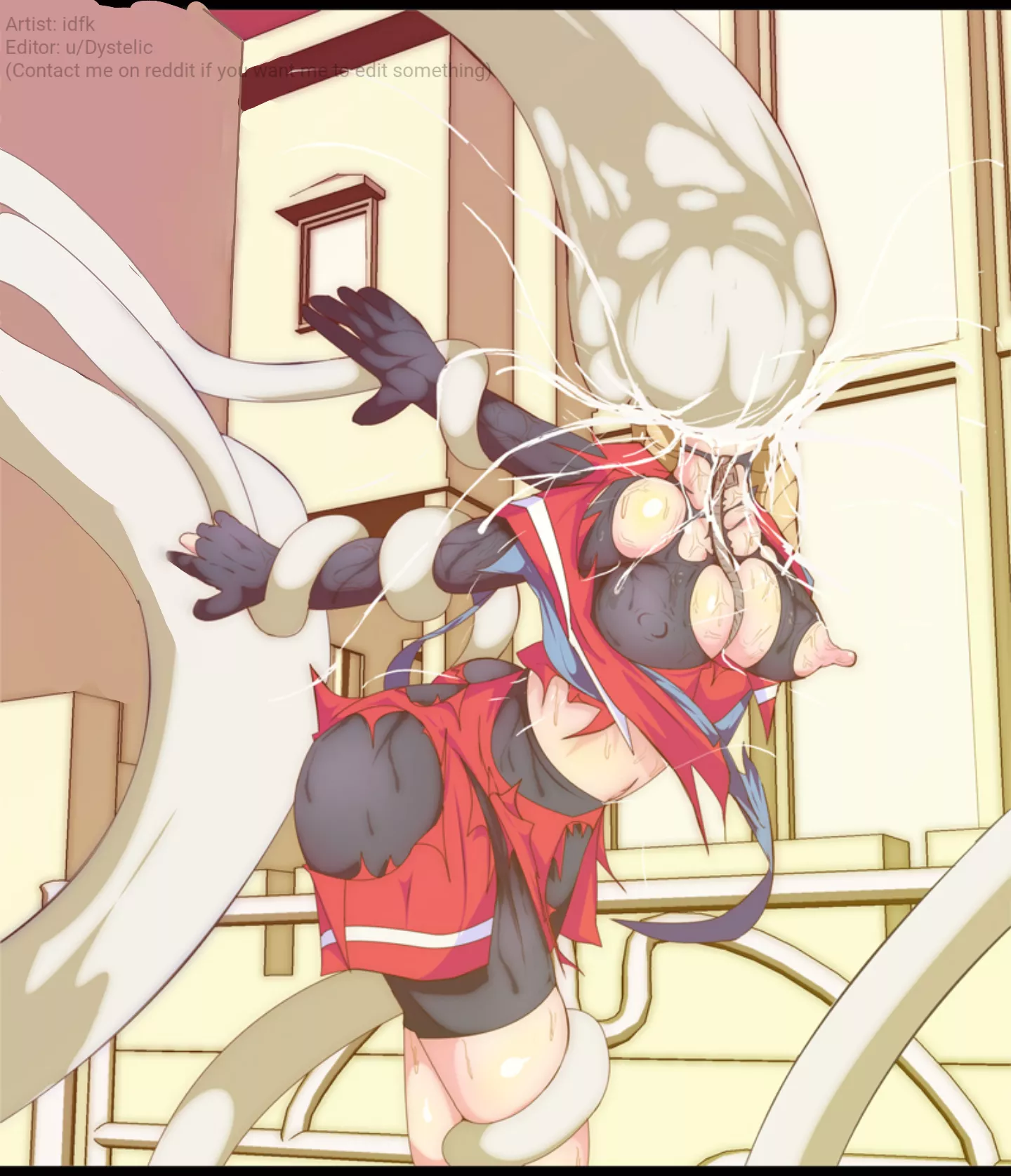 {image} being eaten by a tentacle monster