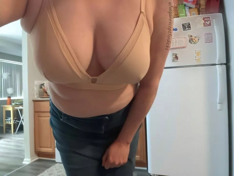 My shirt's in the dryer, so I thought I'd make my wait a little more fun for both of us.