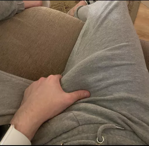 No point trying to hide it in grey sweats