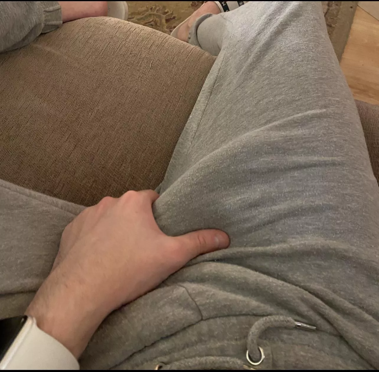 No point trying to hide it in grey sweats