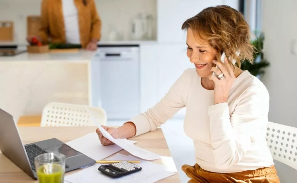 Smiling work from home office gilf