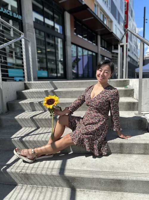 Sundress with sunflower