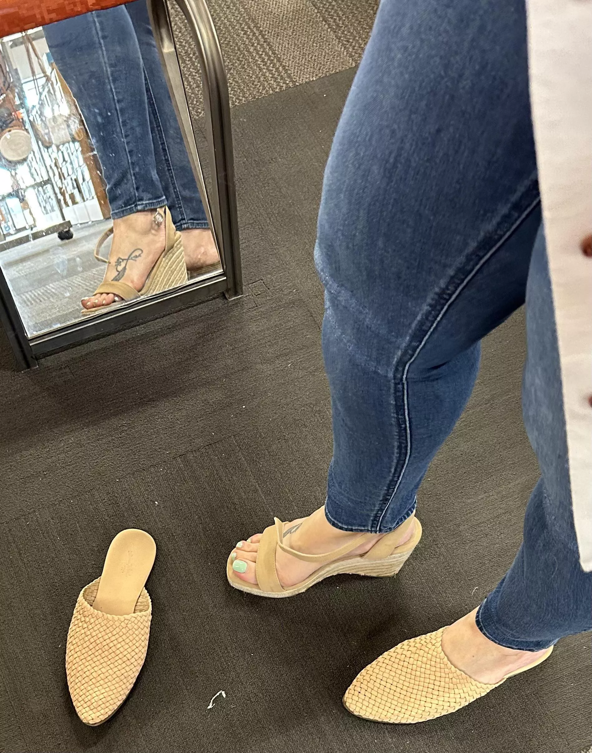 Tell me, was it the shoes or toes that caught your eye?