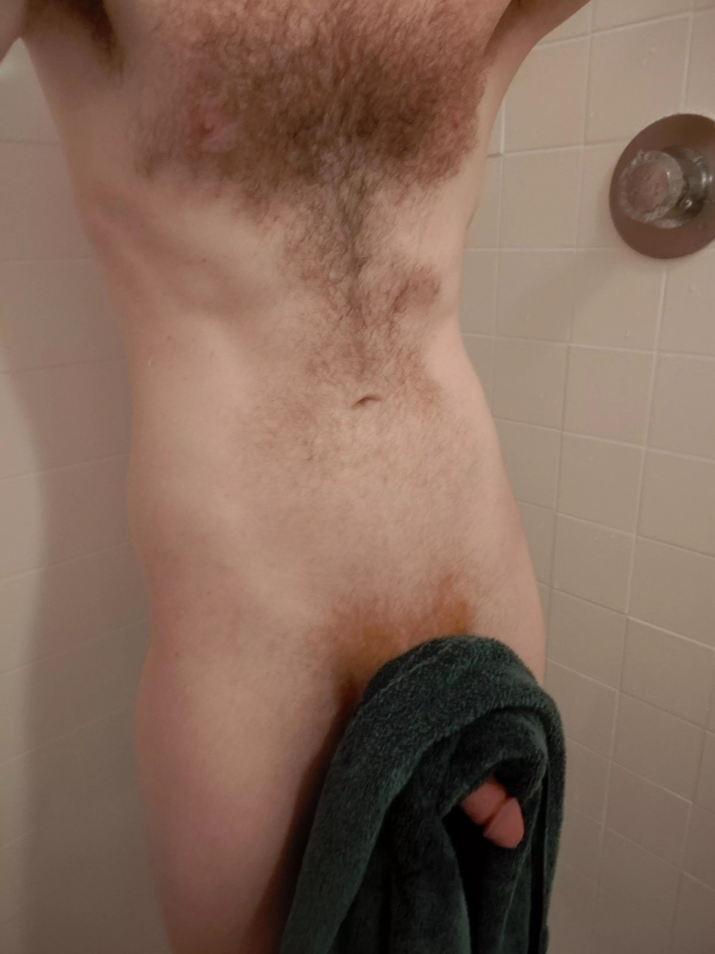 Give me a hand toweling off, would you?