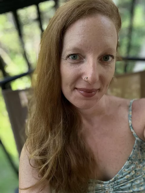 I love how the color green, brings out my hazel eyes and freckles, and relaxes me.