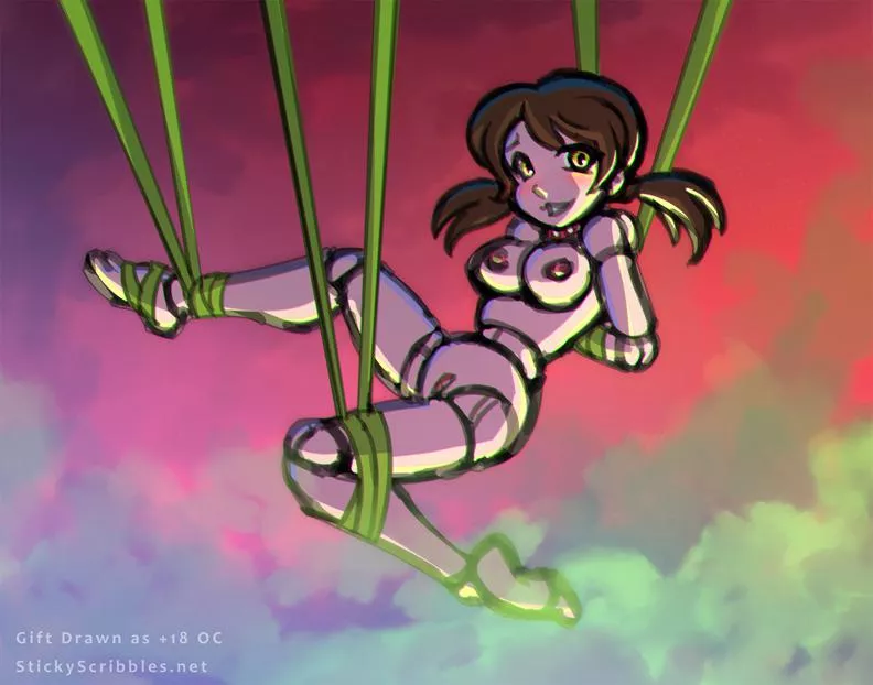 Kasey Mannequin Transformation, Ribbon Bondage [ StickyScribbles ]