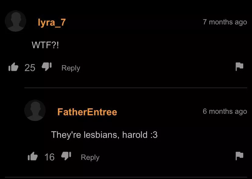 They’re lesbians, Harold :3