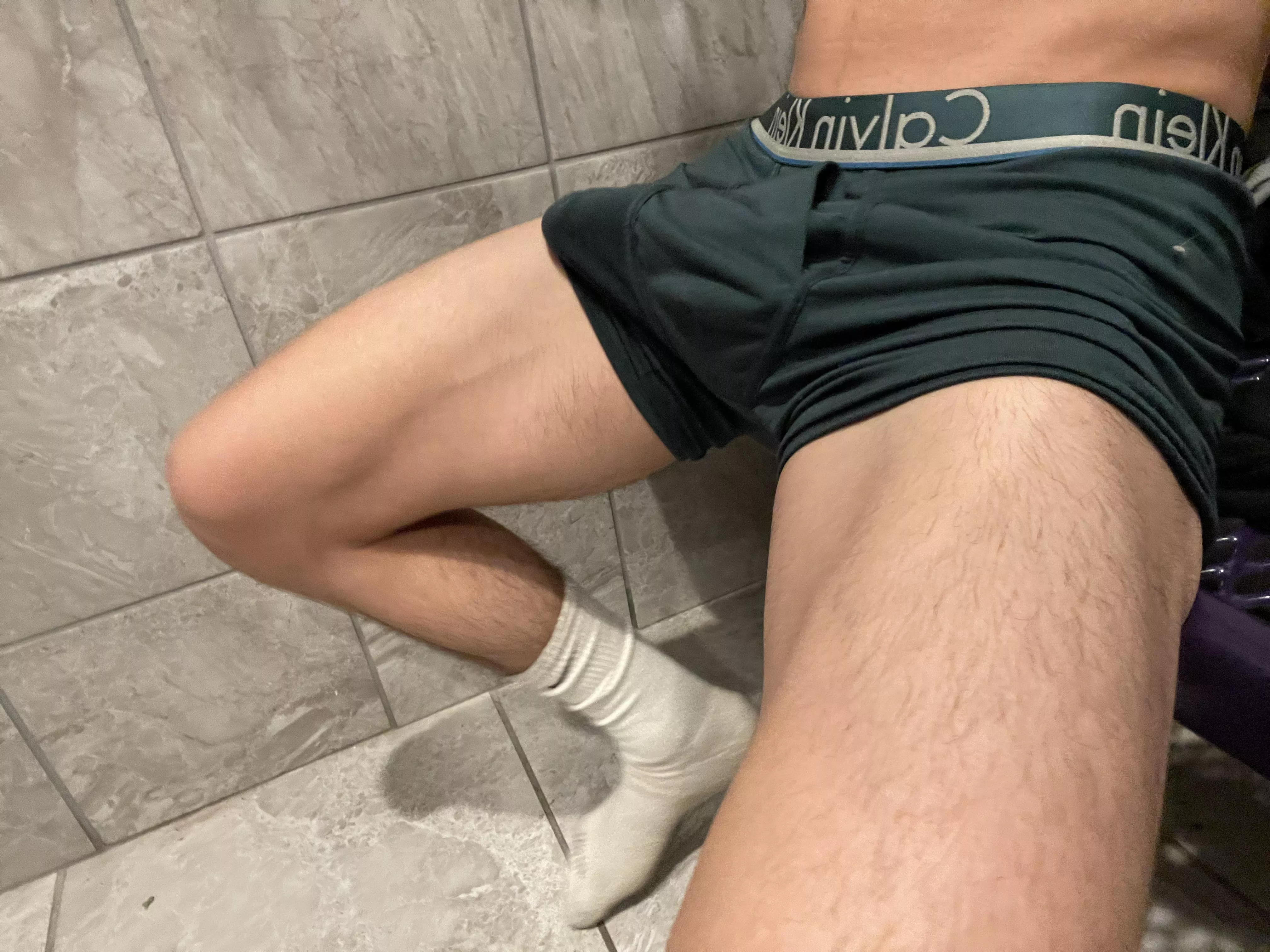 your gym bro showing off his sweaty bulge