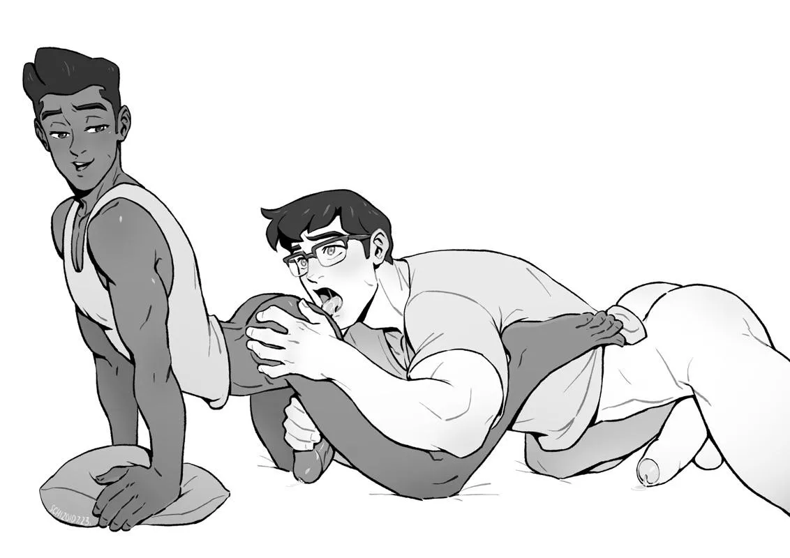 Clark Kent x Jimmy Olsen from My Adventures with Superman (Schizoid Art)