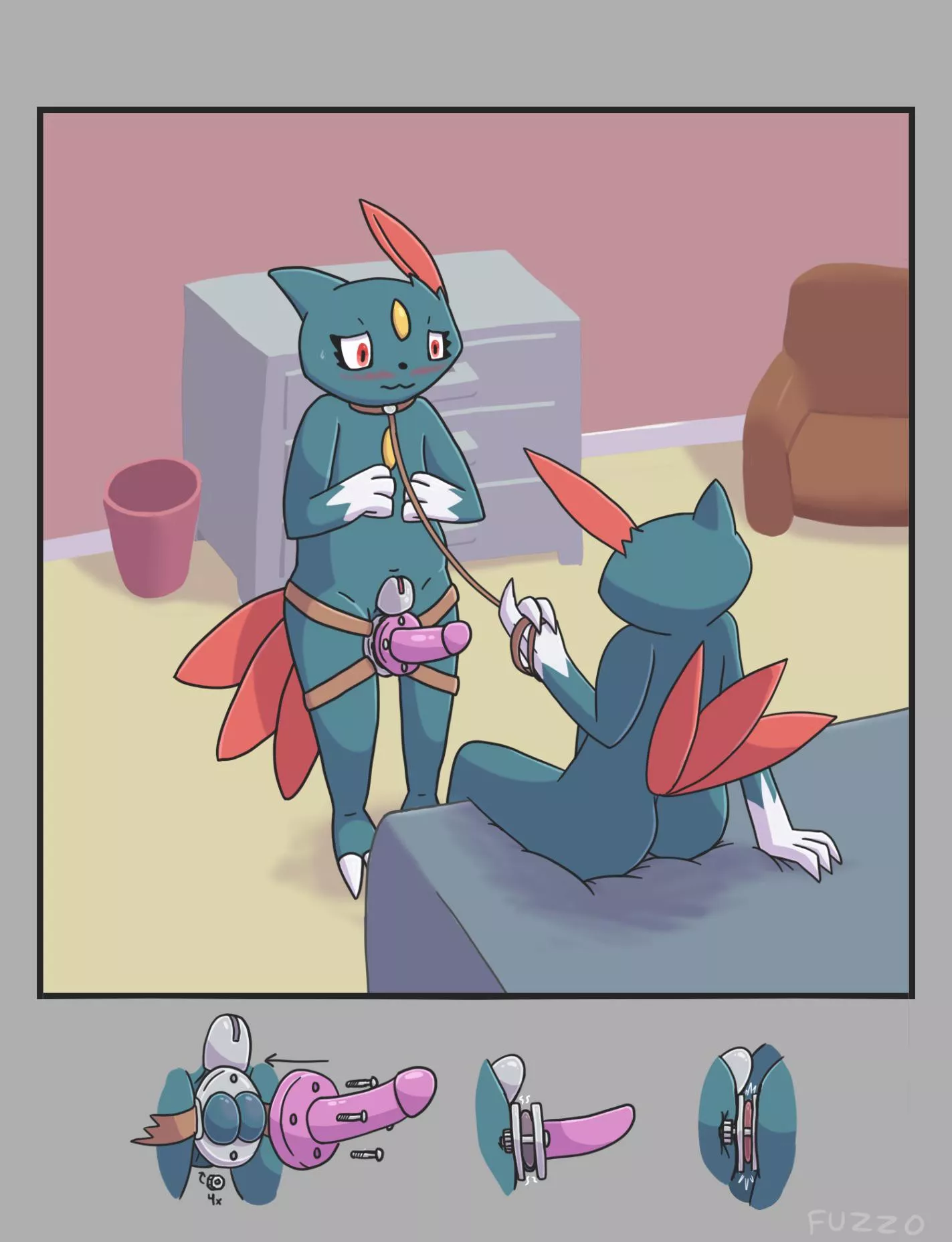 Getting creative with chastity (Fuzzo) [FM]