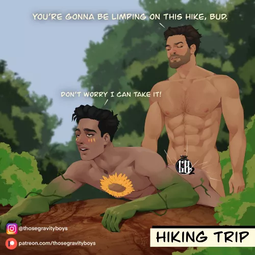Gianni and Tiago go hiking together 😏
