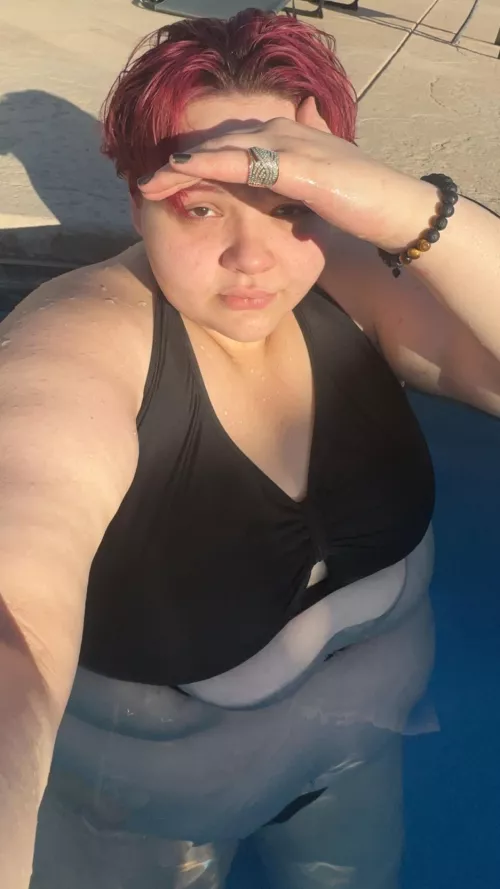 i went swimming today!
