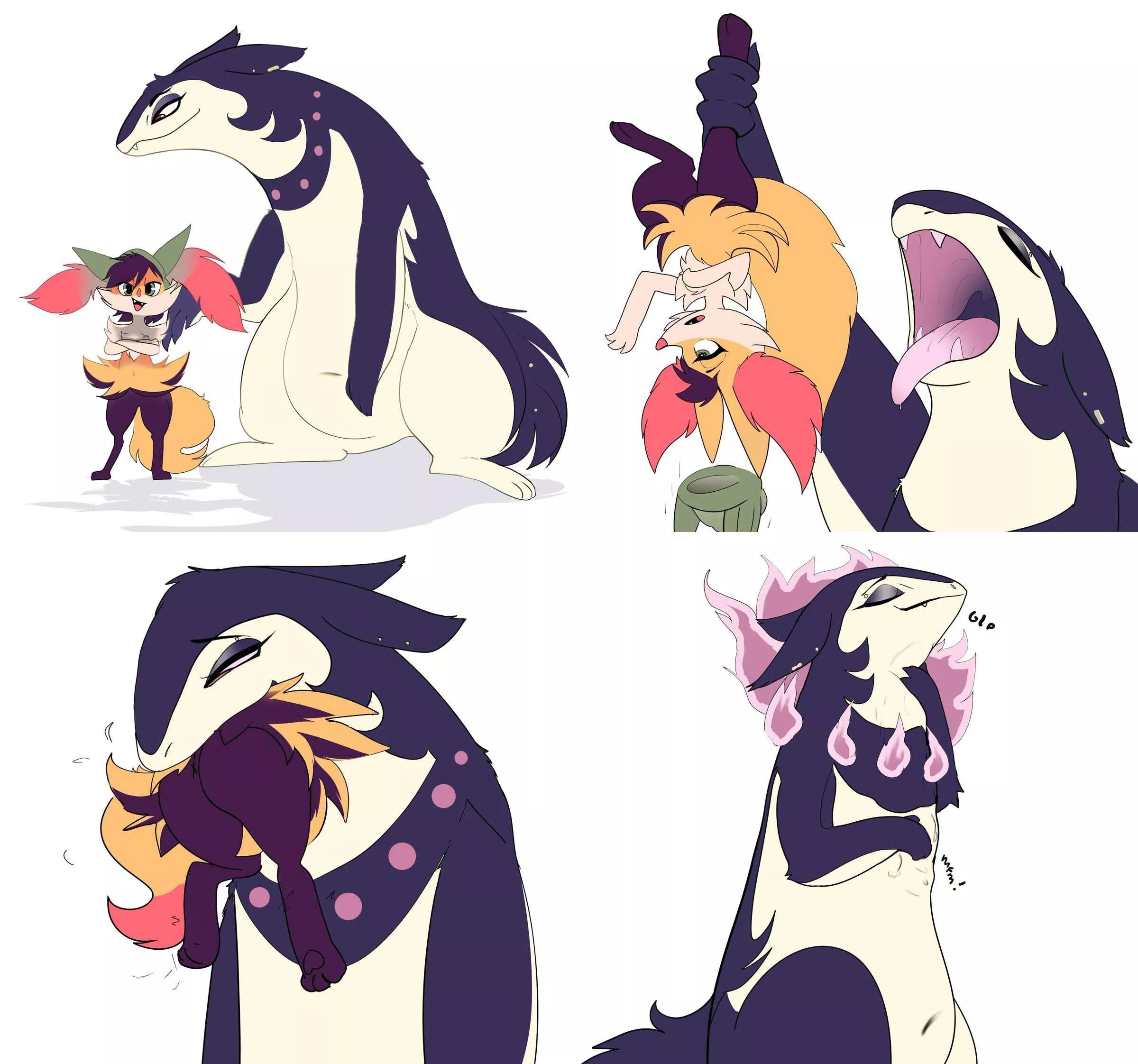 {image} My new Typhlosion friend ate me D: (art by Fiyawerks)(F/m)(Pokémon)(oral vore)