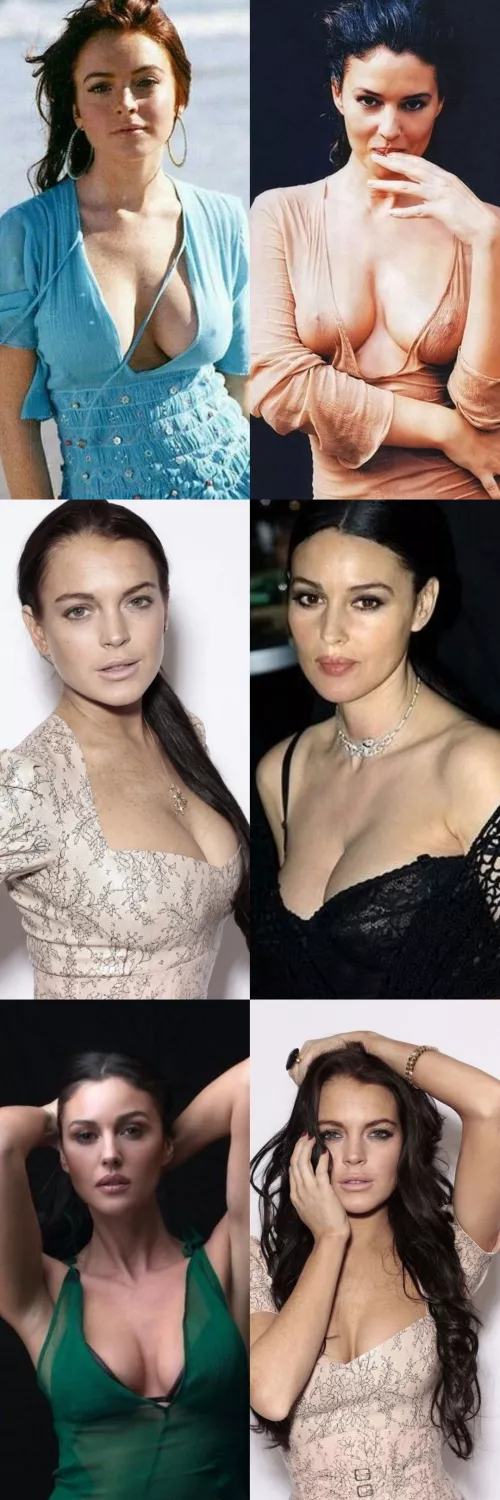 Lindsay Lohan vs Monica Bellucci